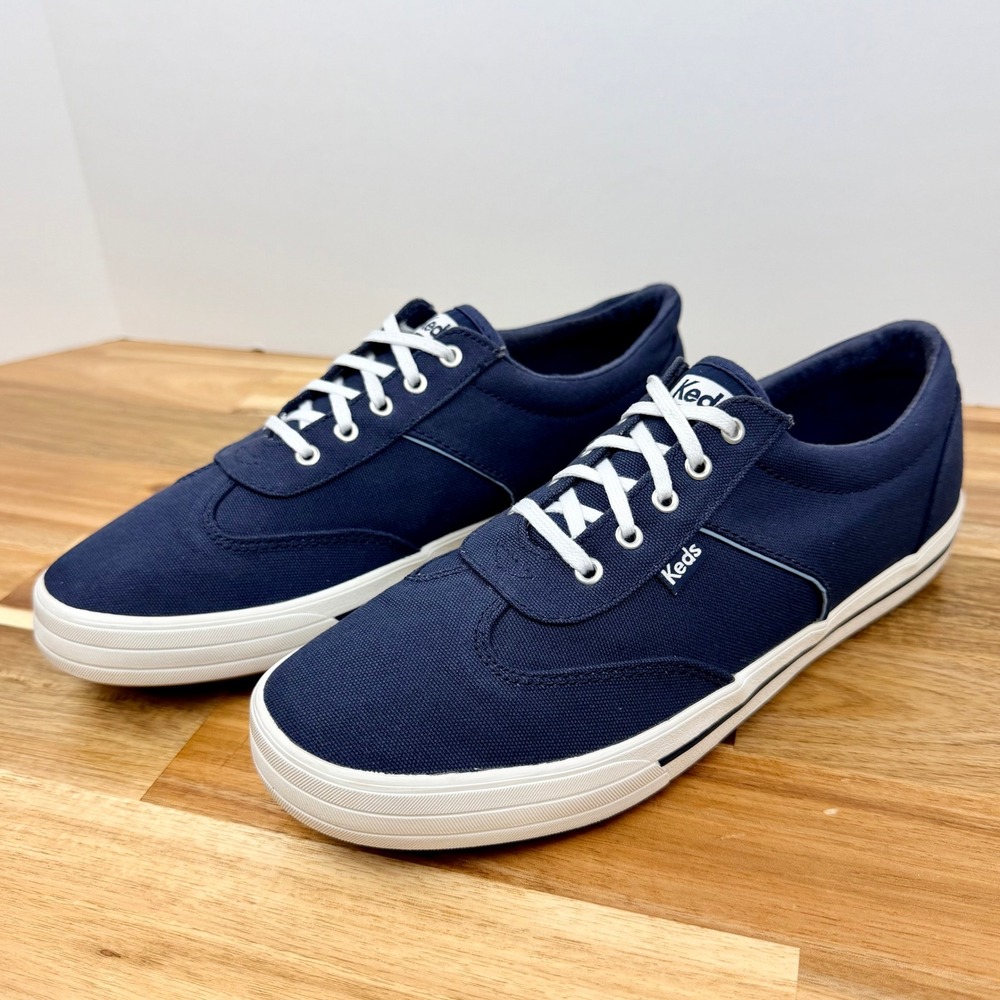 Keds Womens Navy Blue Canvas Low Top Sneakers WF60073 Size 9 US Memory Foam